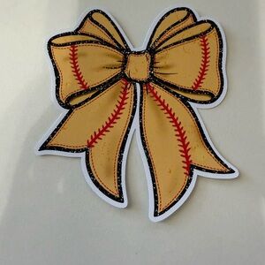 Softball bow card stock car freshie scent varies air freshener